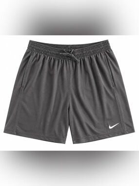 Nike Men's Black Athletic Shorts with White Swoosh